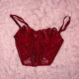 Victoria's Secret Scarlet Lace Bustier